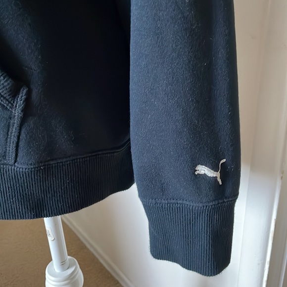 Puma Hoodie Fleece Sweatshirt With Embroidered Chest Logo. - Picture 3 of 9